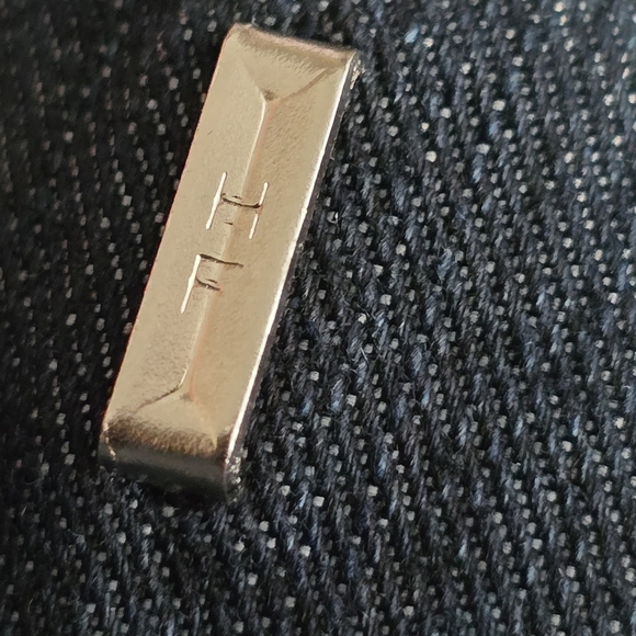 St. John Wide Leg Dark Wash Denim Pants Size 4 - Picture 3 of 8